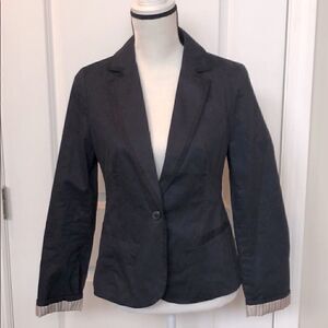 American Eagle navy blazer with black trim size M